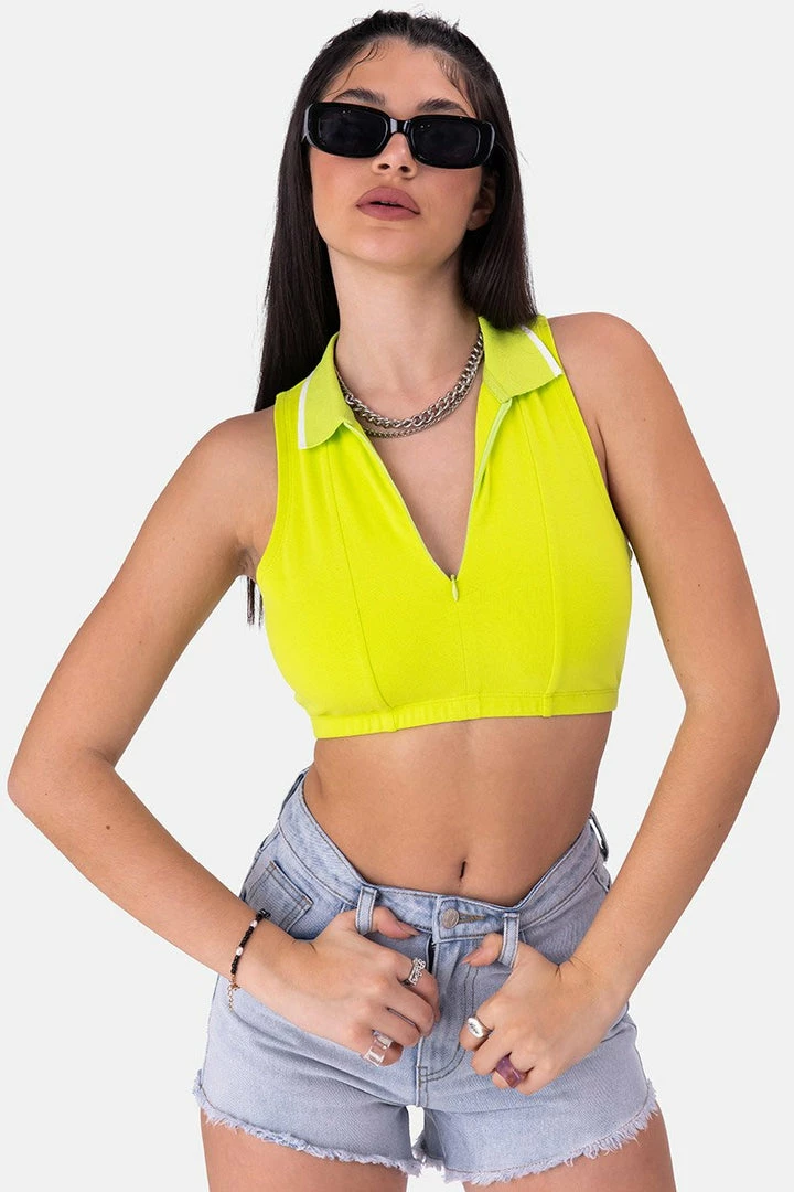 Buy ✔️ Adika Vivid Front Zip Crop Top 🎁 1 Adika Vivid Front Zip Crop Top