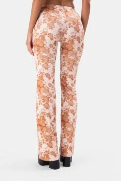 Adika Clothing Wild-Flower Ribbed Flared Pants
