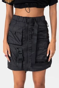 New ✨ Adika FILA // Cargo Pockets Nylon Mini 👗 Skirt 🎁 6 Adika FILA // Cargo Pockets Nylon Mini Skirt