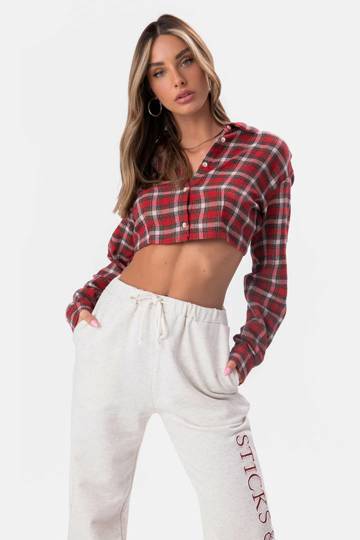 Brand new โจ Adika Caroline Cropped Flannel ๐ Shirt โ 3 Adika Caroline Cropped Flannel Shirt