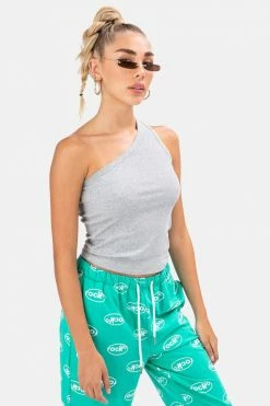 Adika Martin One-Shoulder Ribbed Top