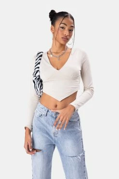 Adika Clothing Stratton Handkerchief-Hem Crop Top