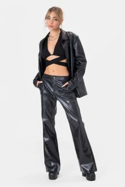 Adika Clothing Blakley Snake-Pattern Faux Leather Pants