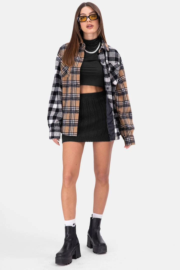 Cheapest 👏 Adika Script Cable Knit Mini 👗 Skirt 💯 2 Adika Script Cable Knit Mini Skirt