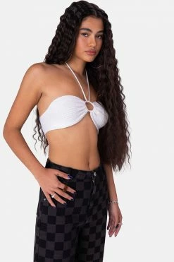 Adika Bring Halter Bandeau Knitted Top Clothing