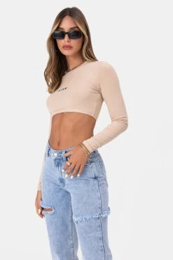 Adika ILYSM Embroidery Crop Top