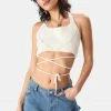 Adika Toledo Tie-Strings Knitted Halter Top