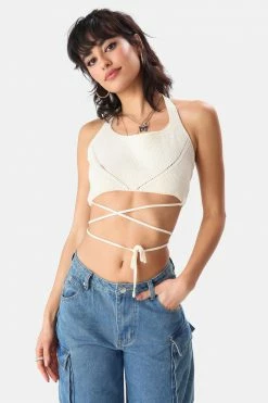 Adika Toledo Tie-Strings Knitted Halter Top