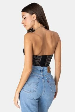 Adika Midnights Strapless Lace Top