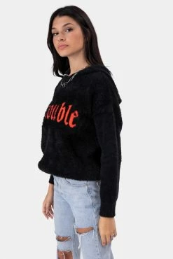 Adika TROUBLE Faux Fur Hooded Sweater OUTLET