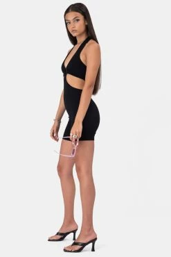 Adika OUTLET Aqua Cut-Out Halter Romper
