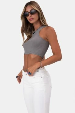 Adika Solid Cropped Tank Top