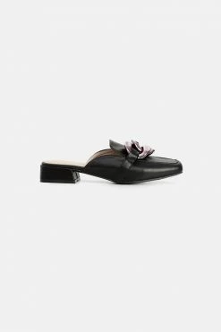 Adika Maurizio Chain Detail Backless Loafers