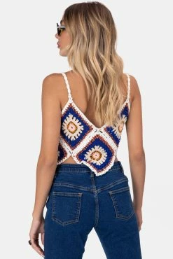 Adika Lovestock Asymmetric Crochet Top Clothing