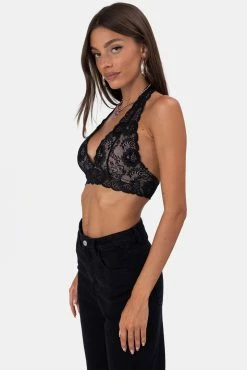 Adika Rumba Lace Halter Bralette Top Clothing