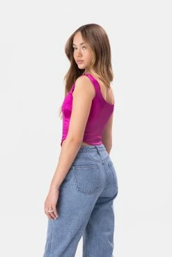 Buy ๐ Adika Houston Satin-Finish Corset Top Clothing ๐งจ 8 Adika Houston Satin-Finish Corset Top Clothing