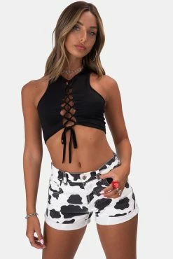 Adika OUTLET Cyber Lace-Up Crop Top