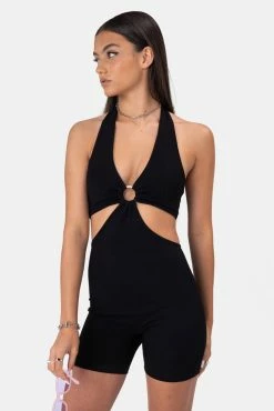 Adika OUTLET Aqua Cut-Out Halter Romper