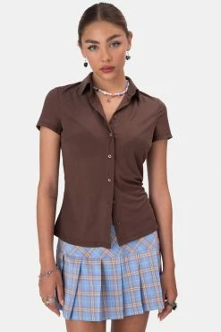 Adika Leon Sheer Button-Down Shirt