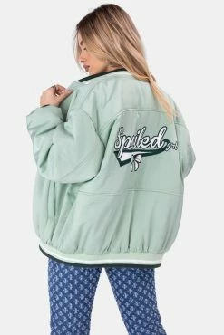 Adika SPOILED Satin Finish Varsity Jacket