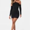Adika Rocks Off-Shoulder Halter Dress