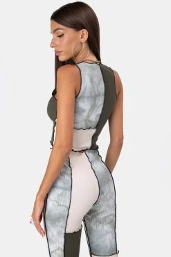 Adika Yoko Patchwork Crop Top OUTLET