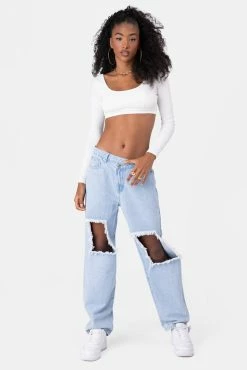 Adika Shayon Square Neck Crop Top Clothing