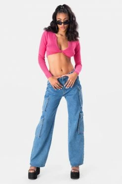 Adika Clothing Jive Rhinestone Detail Crop Top