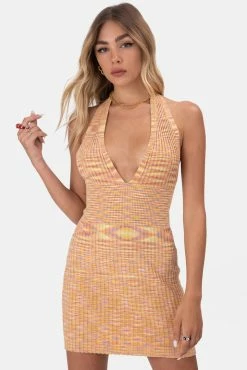 Adika Lima Rib Knit Halter Dress OUTLET