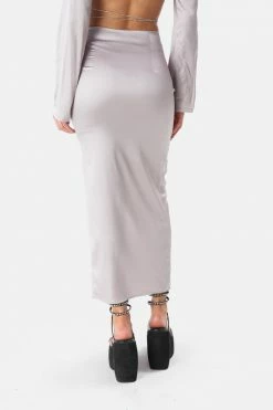 Budget 🎁 Adika New 👗 Dresses Gardner Satin-Finish Maxi 👗 Skirt 😉 8 Adika New Dresses Gardner Satin-Finish Maxi Skirt