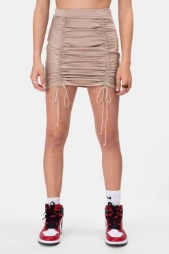 Adika Clothing Citrine Ruched Mini Skirt