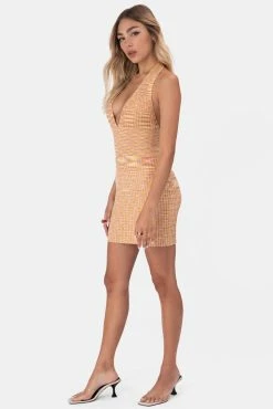 Cheap 🌟 Adika Lima Rib Knit Halter 👗 Dress OUTLET ✨ 7 Adika Lima Rib Knit Halter Dress OUTLET