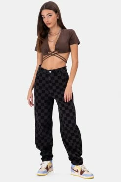 Adika OUTLET Donovan Checkered Jeans | OVERSIZED