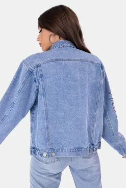 Adika LOVE Graffiti Denim Jacket Clothing