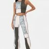 Adika Yoko Patchwork Flared Pants Clothing