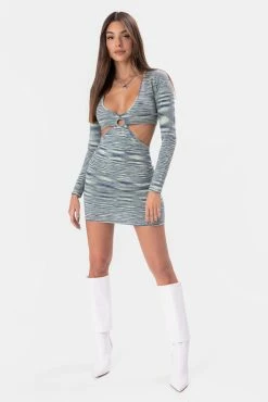 Adika Domani Cut-Out Knitted Mini Dress Clothing
