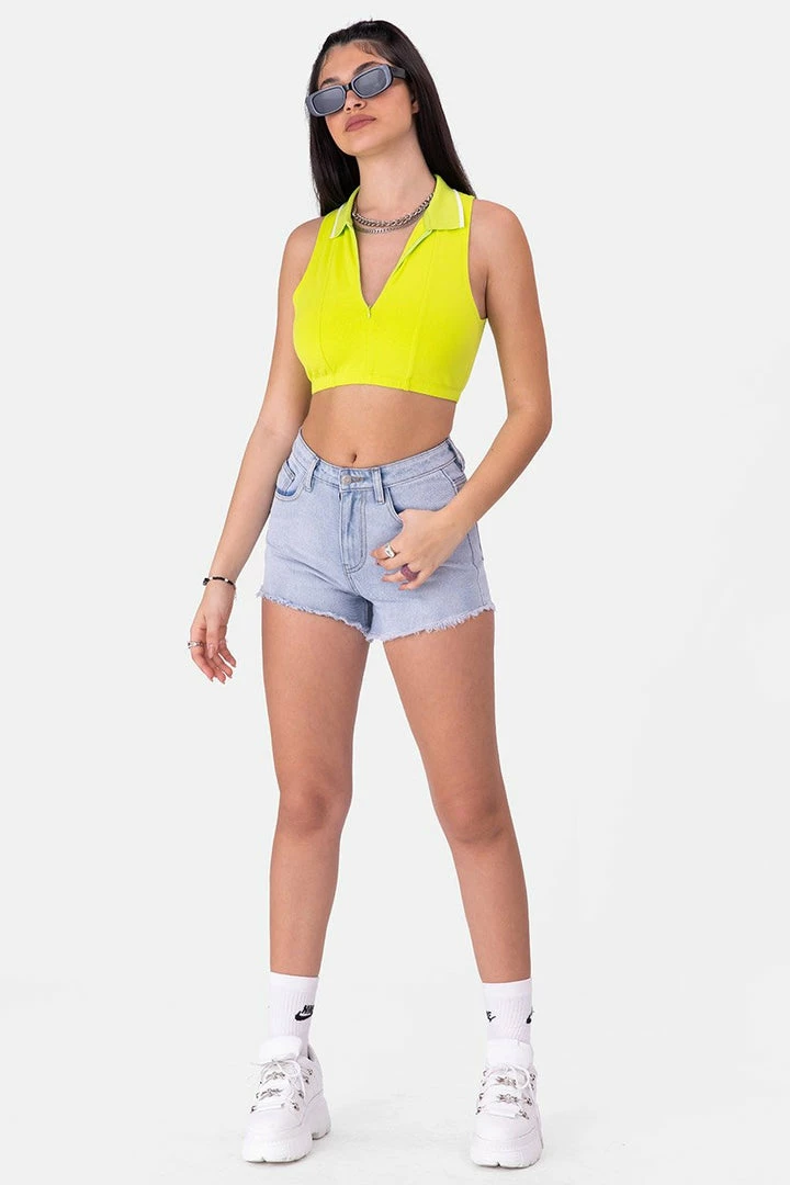 Buy ✔️ Adika Vivid Front Zip Crop Top 🎁 2 Adika Vivid Front Zip Crop Top