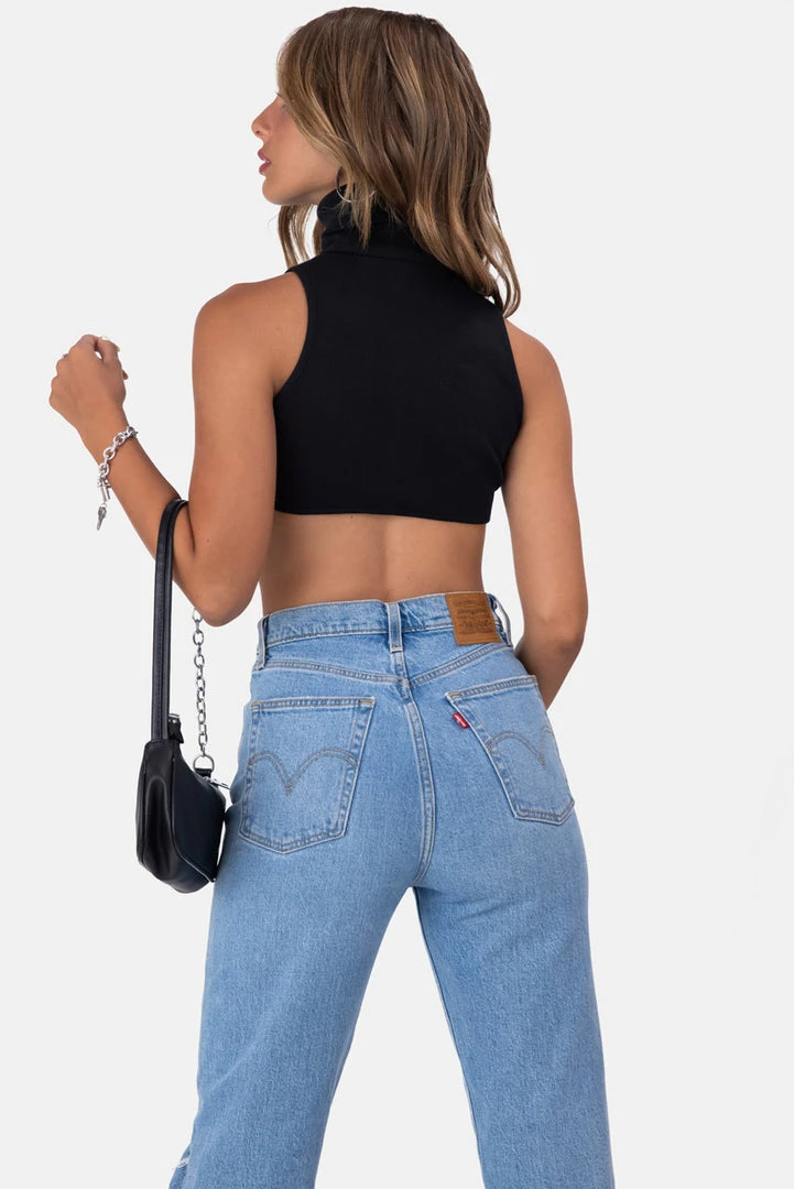 Promo ❤️ Adika OUTLET Mars Turtleneck Ribbed Crop Top 🤩 4 Adika OUTLET Mars Turtleneck Ribbed Crop Top