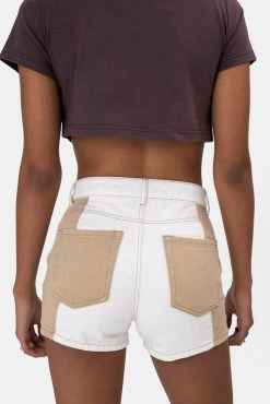 Adika Yogi Color-Block Denim Shorts