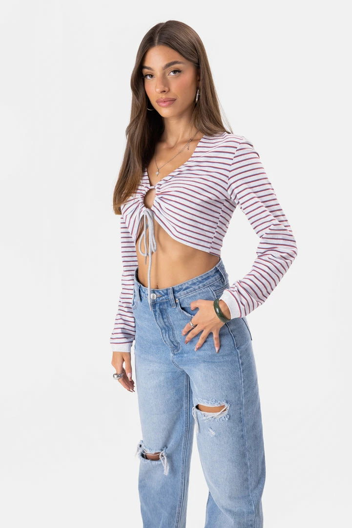 Deals ⌛ Adika Clothing Hoper Tie- Front Crop Top ✔️ 3 Adika Clothing Hoper Tie- Front Crop Top