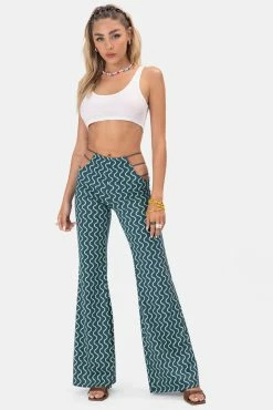 Adika Twisty Cut-Out Flared Pants OUTLET