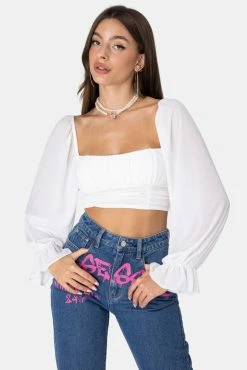 Flash Sale 🥰 Adika Cinder Ruched Crop Top 😉 7 Adika Cinder Ruched Crop Top
