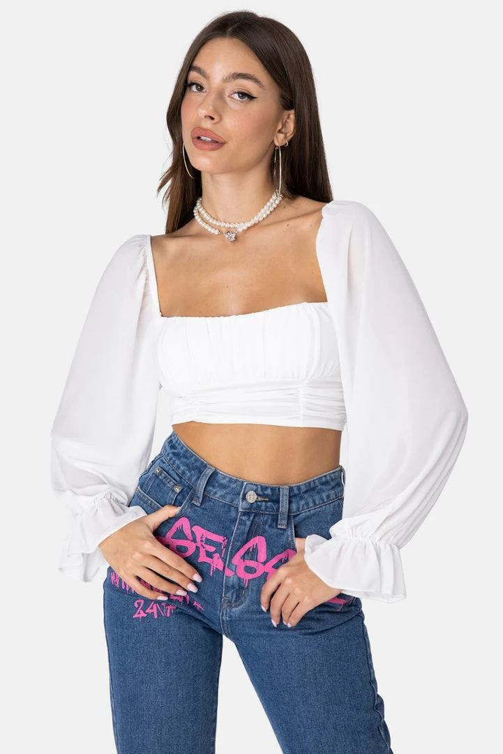 Flash Sale 🥰 Adika Cinder Ruched Crop Top 😉 3 Adika Cinder Ruched Crop Top