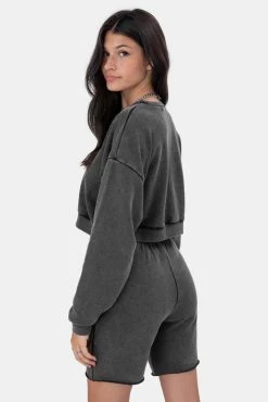 Adika XI Washed Cropped Sweatshirt OUTLET