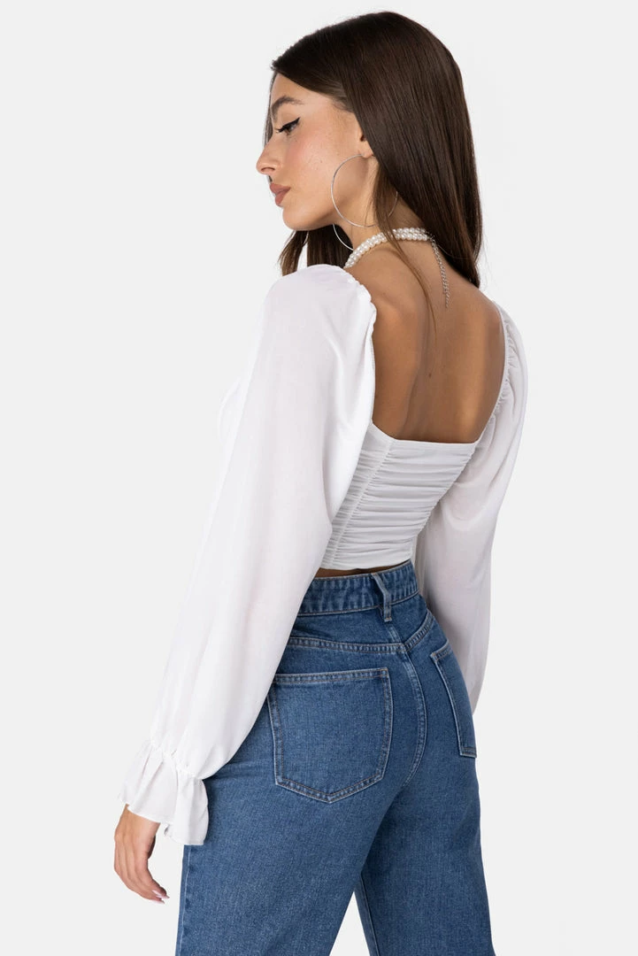 Flash Sale 🥰 Adika Cinder Ruched Crop Top 😉 4 Adika Cinder Ruched Crop Top