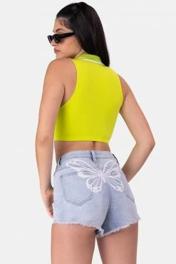 Buy ✔️ Adika Vivid Front Zip Crop Top 🎁 8 Adika Vivid Front Zip Crop Top