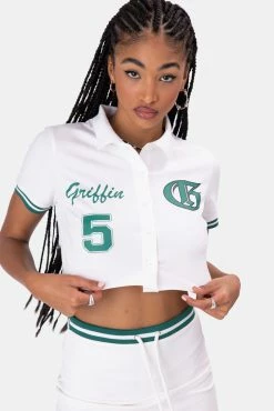 Adika Tops GRIFFIN Cropped Polo Shirt