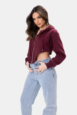 Adika Macbeth Corset-Hem Zip Hoodie OUTLET