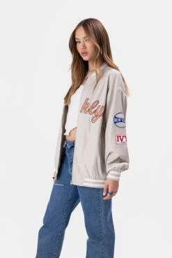 Adika BROOKLYN Satin-Finish Varsity Jacket