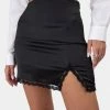 Adika OUTLET Raven Satin Finish Mini Skirt
